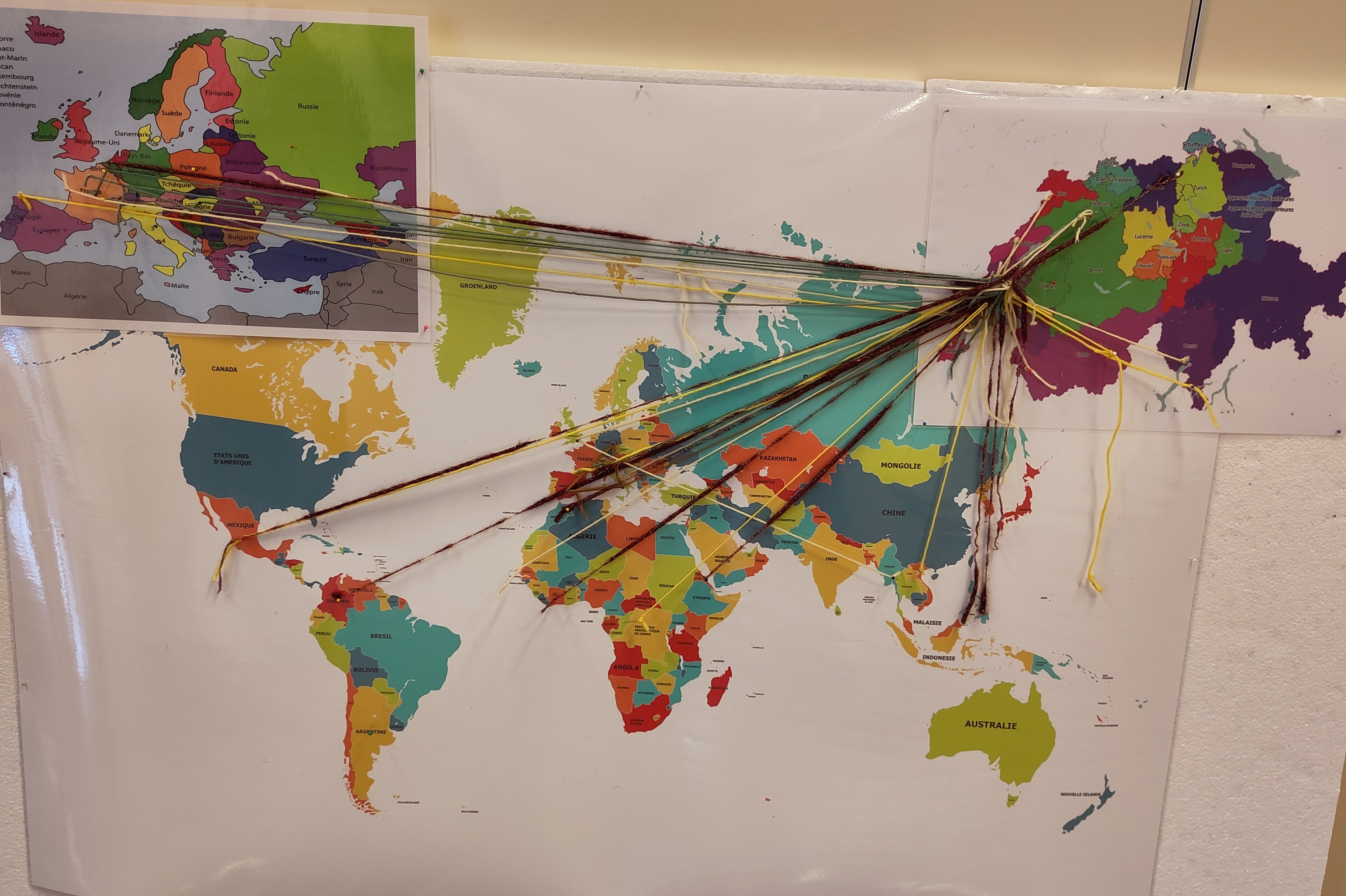 carte de la provenance des paroissiens de Cossonay