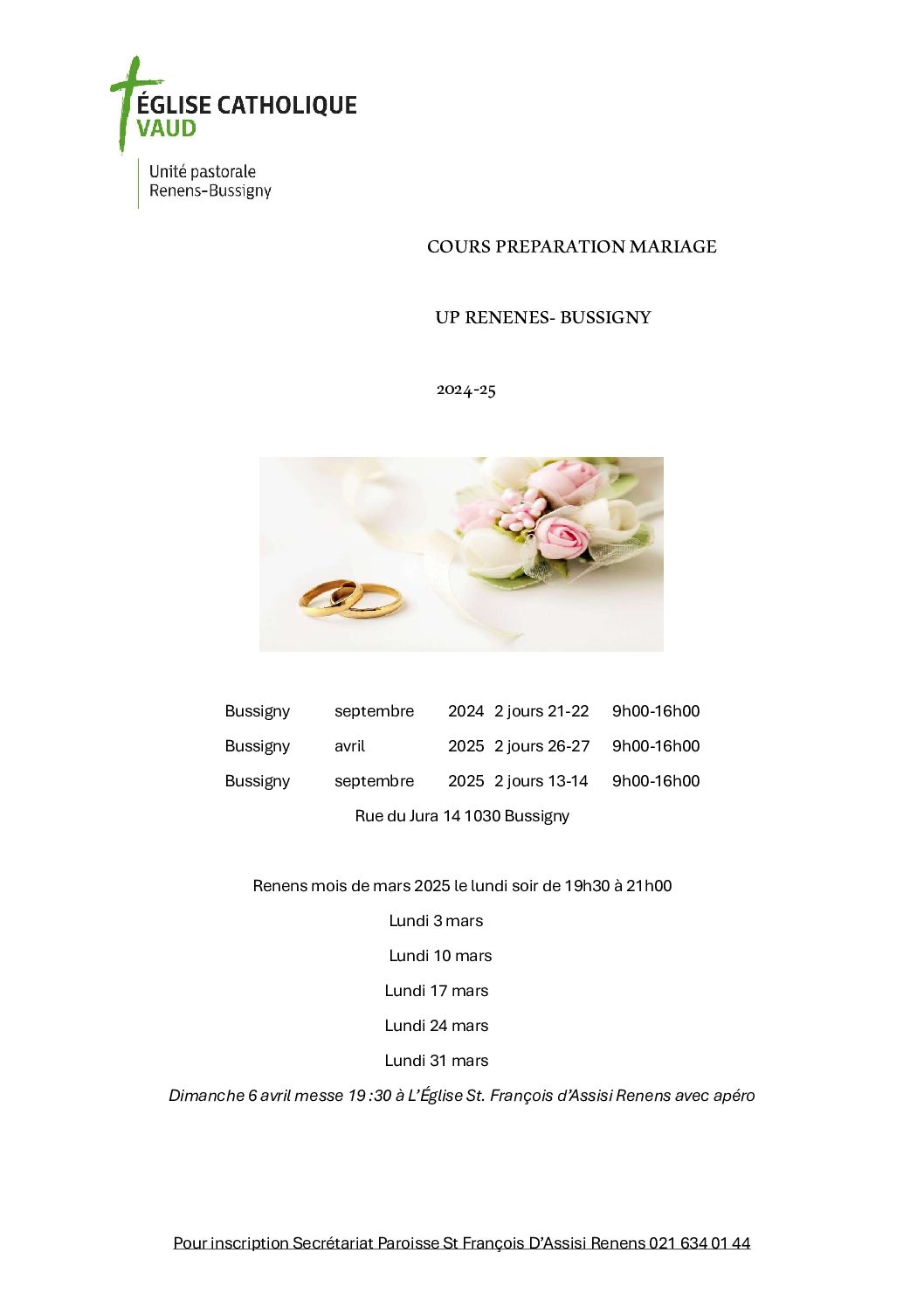 Préparation mariage