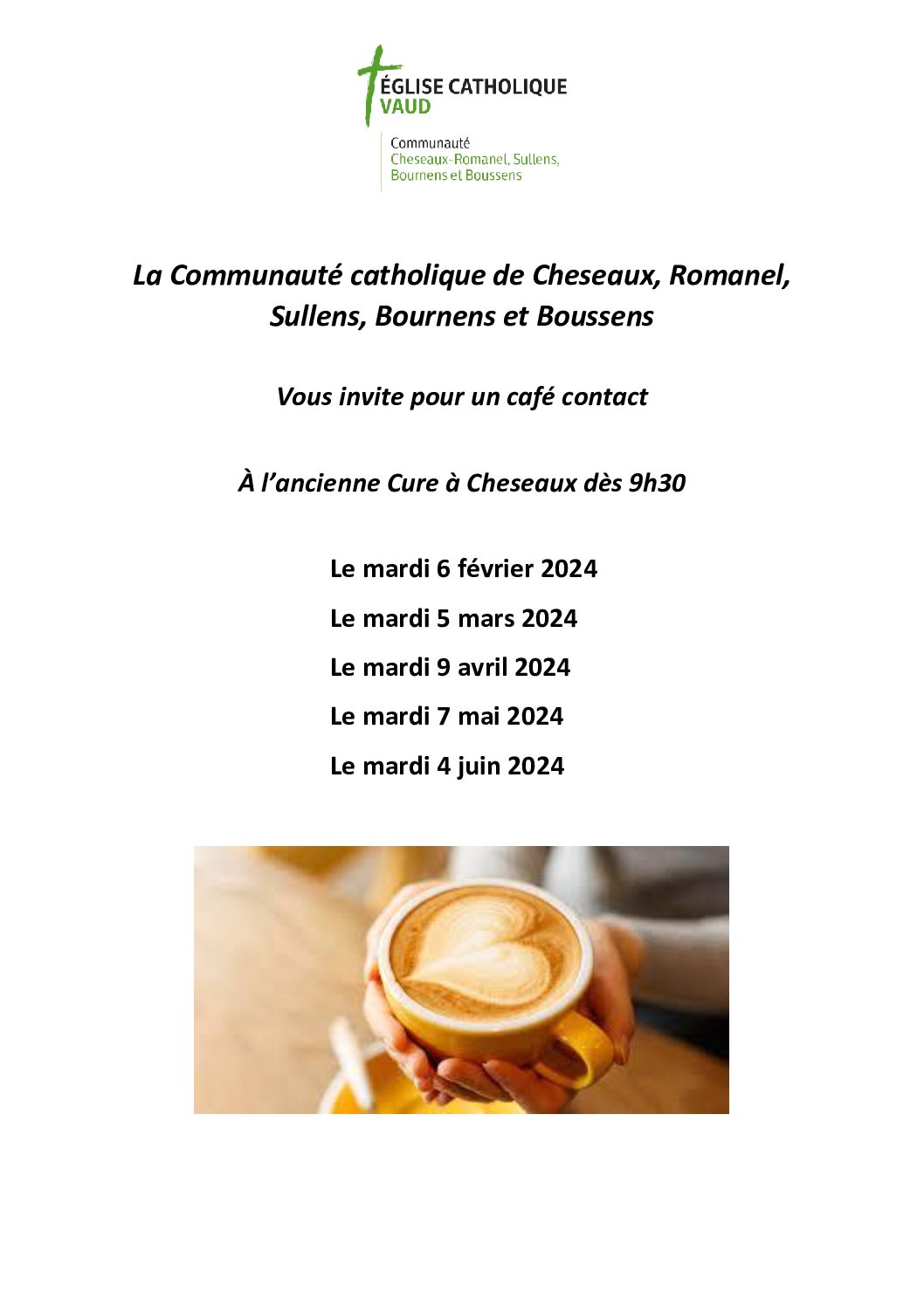 Affiche contact café