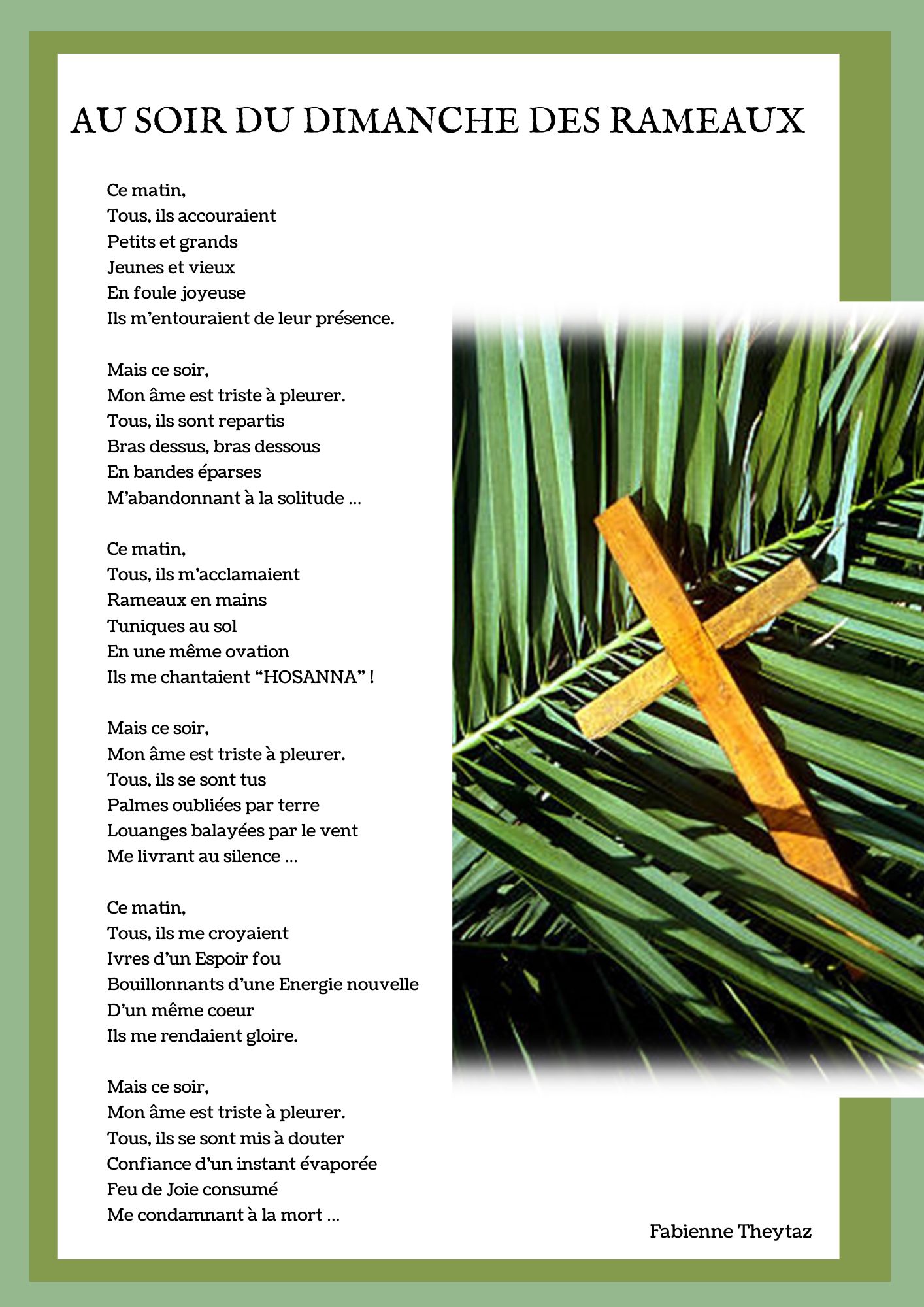 un soir du dimanche des Rameaux FT